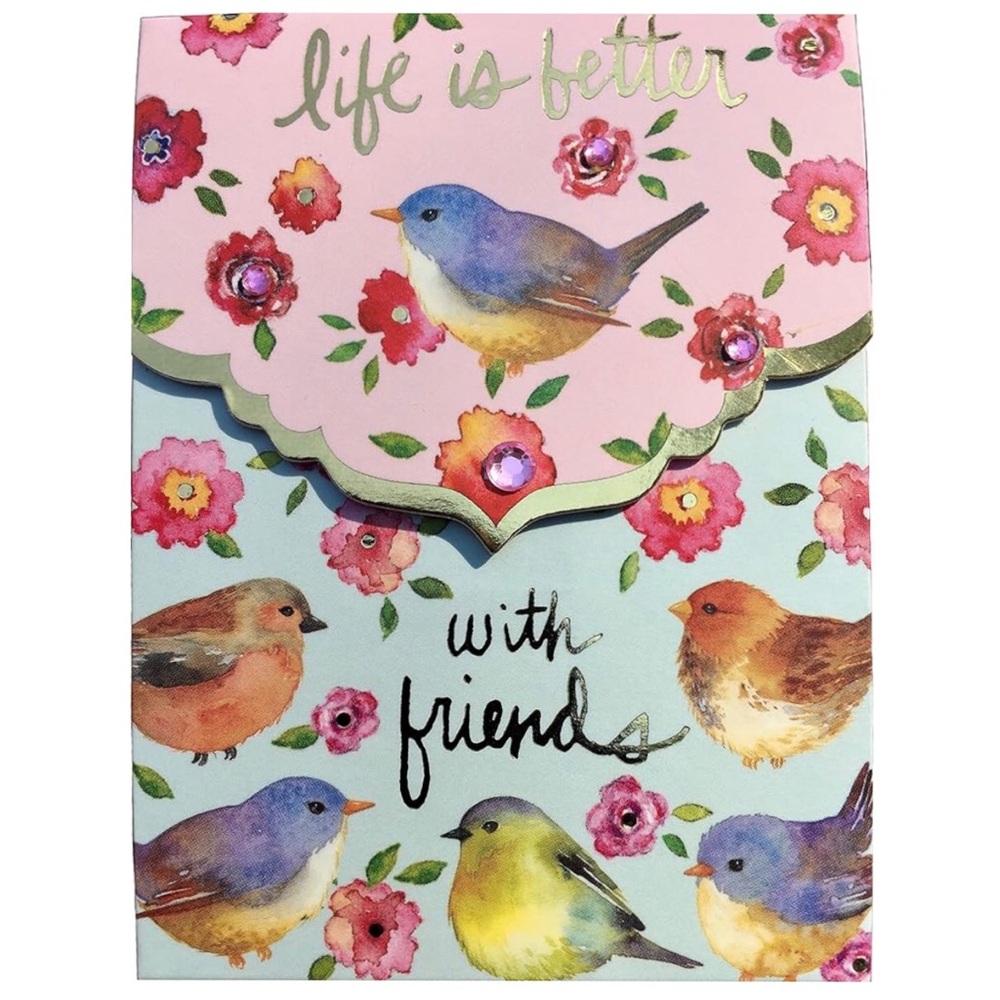 Punch Studio Mini Pocket Notepad - Birds Life is Better with Friends 61567